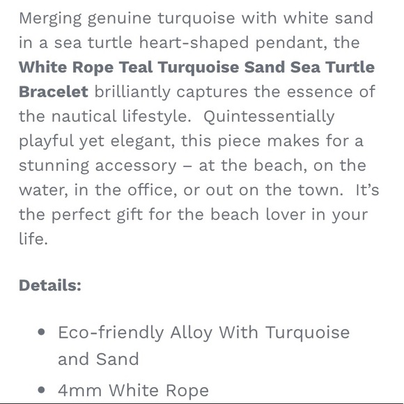 1 LEFT! 🏝 TURQUOISE SAND SEA TURTLE ROPE BRACELET - Picture 5 of 5
